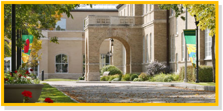 Veiw of the Portico from Ceremonial Drive