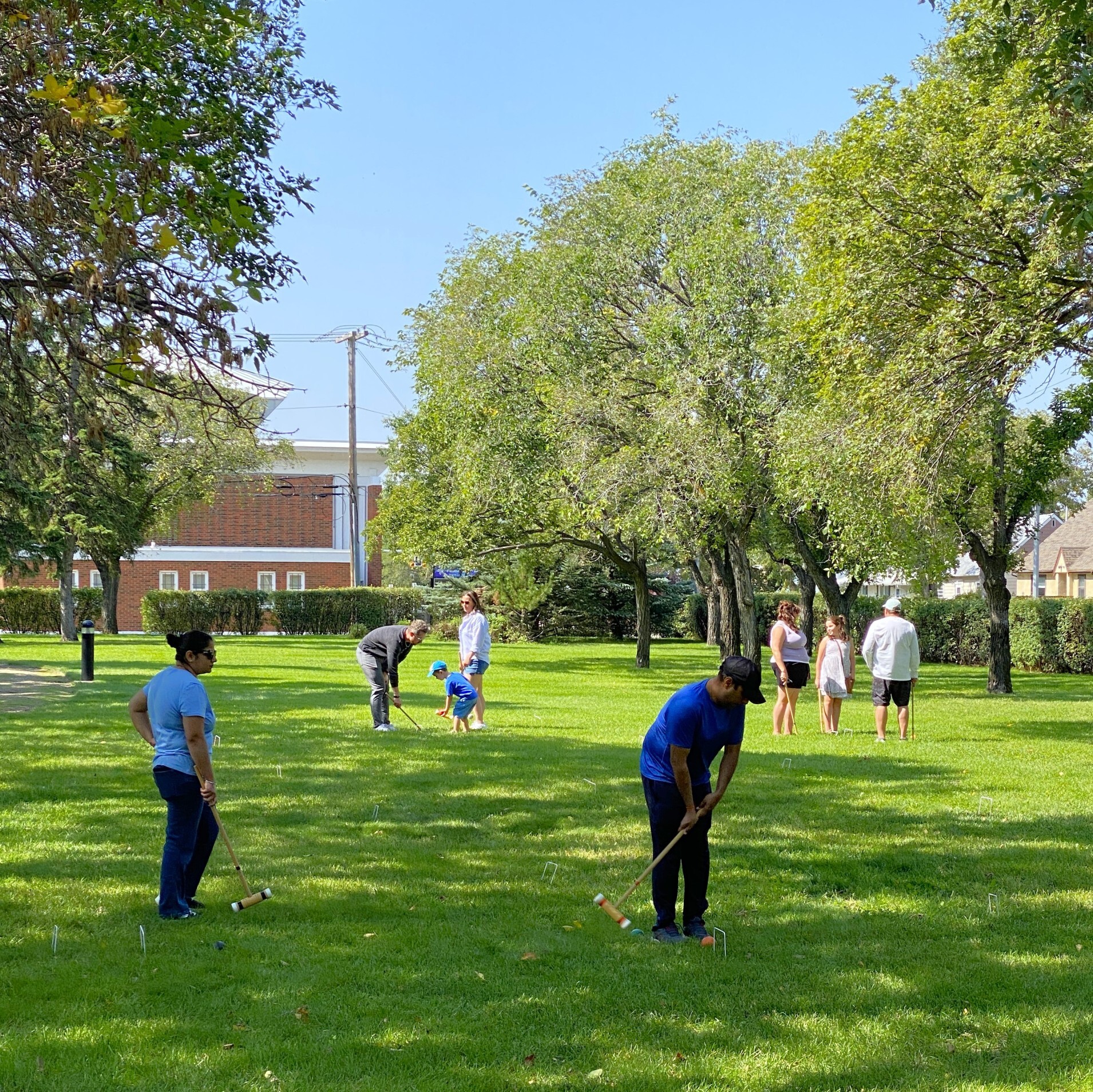 playing croque on government house grounds