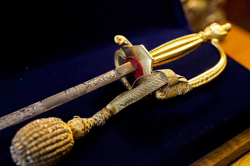 Ceremonial Sword of Lieutenant Governor Hug Munroe located in the museum of Government House SK