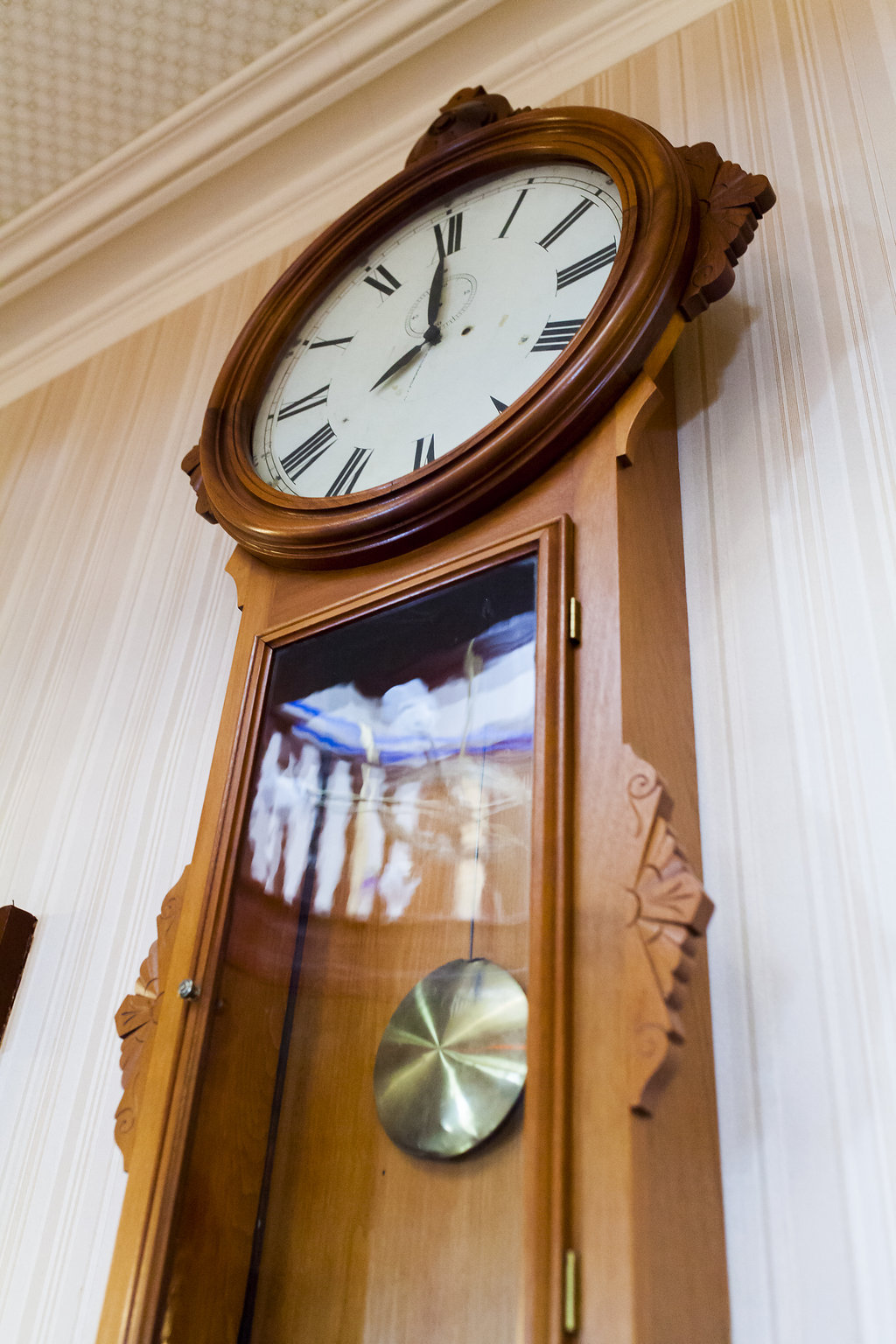 A wooden clock that is originally to Government House Saskatchewan  (1891)