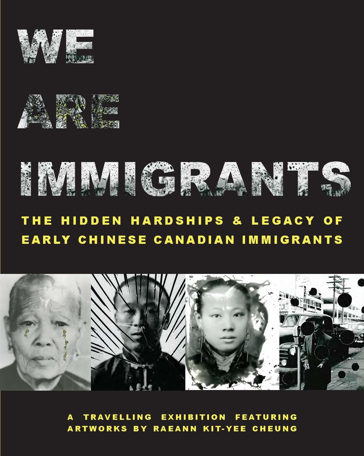 We are Immigrants title page with 4 black and whit photos