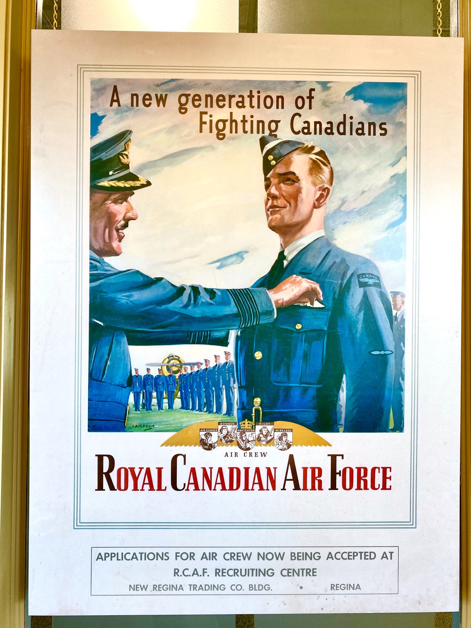 Poster recruiting men for the Royal Canadian Air Force during second World War